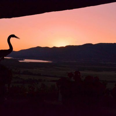 Espectacular puesta de sol desde la terraza de Casa Pedro